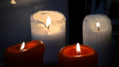 Candles are burning Stock Footage 105285082