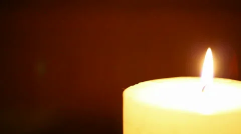 The candles are lit at night Stock Footage 45876139