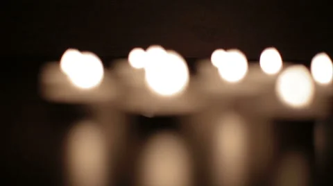 Candles are lit on the table Stock Footage 55041510