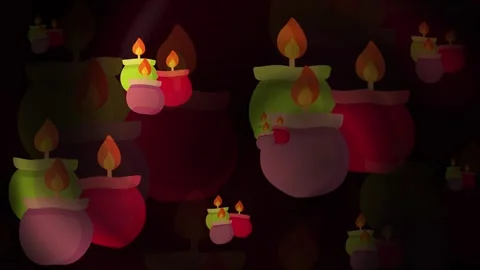 Candles Background Loop Stock Footage 309502204
