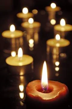 Candles background Stock Photos
