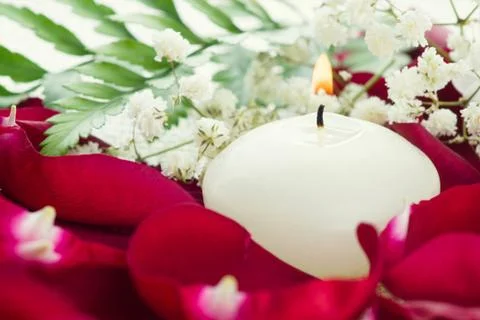 Candles background Stock Photos