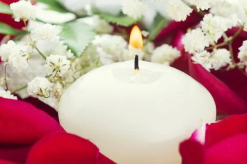 Candles background Stock Photos