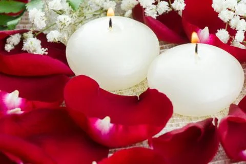 Candles background Stock Photos