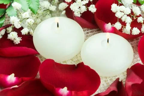 Candles background Stock Photos