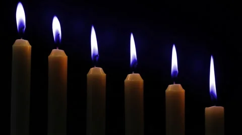 Candles On A Black Background 4 Stock Footage 41636441