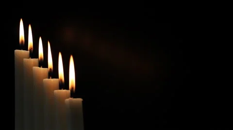 Candles On A Black Background 5 Stock-Footage 58900124