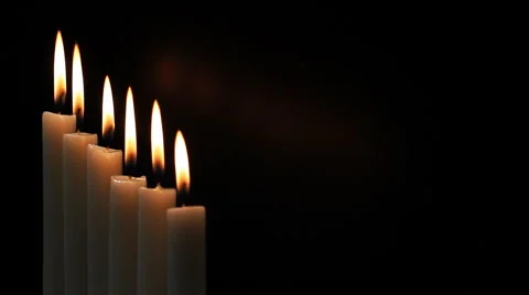 Candles On A Black Background 7 Stock Footage 58900181