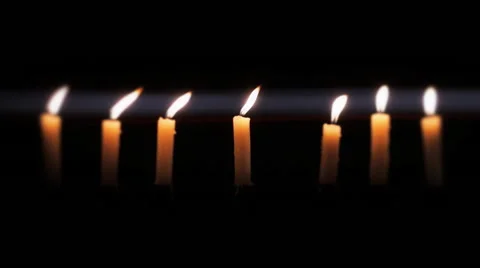 Candles On A Black Background Stock Footage 48976339