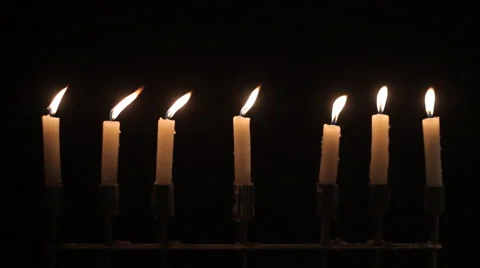 Candles On A Black Background Video stock 48976449