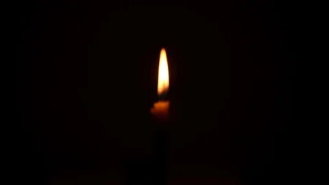 Candles on black background romantic feeling concept. Stock Footage 77836808
