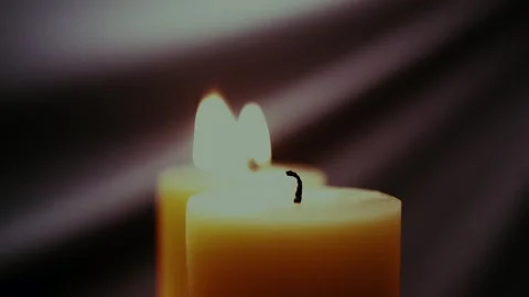 Candles Blow Out Dramatically Stock Footage 300890429