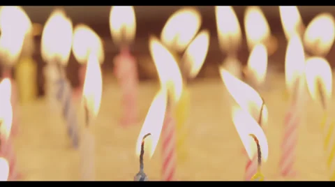 Candles Blown Out Stock Footage 31989287