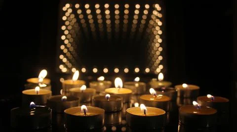 Candles With Bokeh Stock Photos