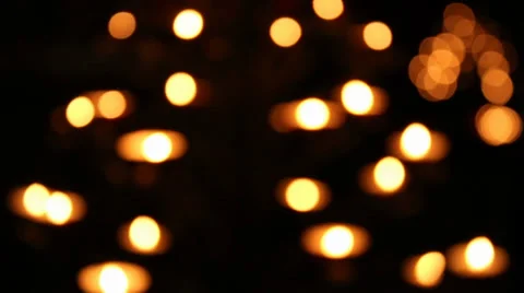 Candles, Bokkeh and Pull Focus Stock Footage 37656738