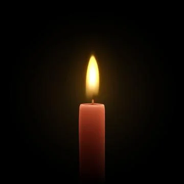 Candles burn with fire realistic. Stock Illustration