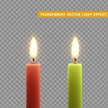 Candles burn with fire realistic. イラスト素材