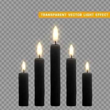 Candles burn with fire realistic. 스톡 일러스트