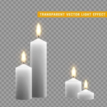 Candles burn with fire realistic. イラスト素材