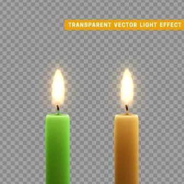 Candles burn with fire realistic. イラスト素材
