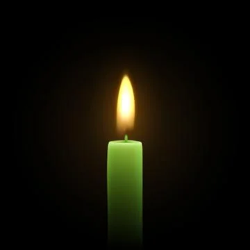 Candles burn with fire realistic. Stock Illustration