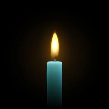 Candles burn with fire realistic. Stock Illustration
