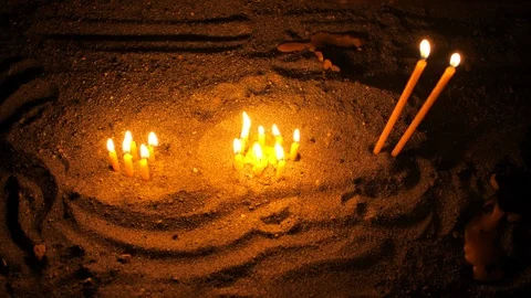 Candles Burning in Ancient and Authentic Christian Monastery Armenia 6 Vidéo 115444524