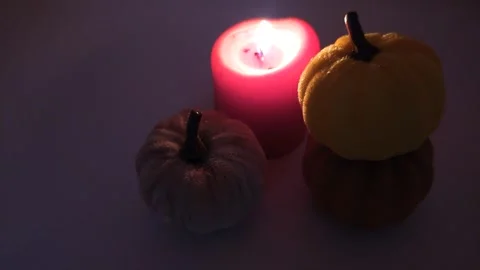 Candles burning in the dark Stock Footage 319790223