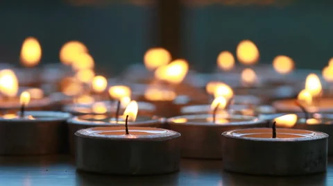 Candles burning Stock Footage 921913