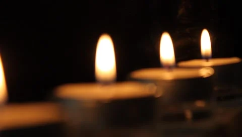 Candles Burning Stock Footage 1044113