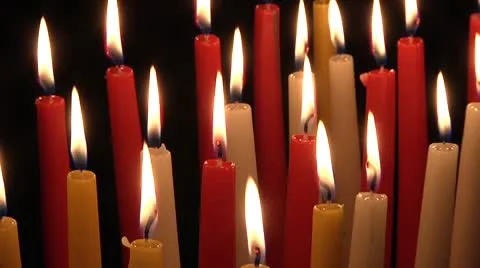 Candles burning. Video stock 8960653