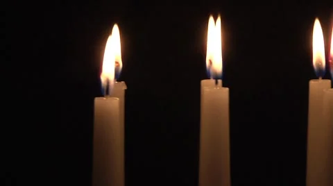 Candles burning Stock Footage 8963248