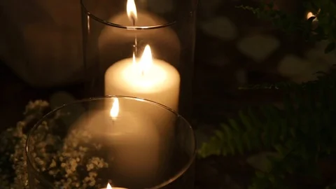 Candles burning Stock Footage 101741877