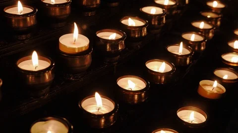 Candles burning Stock Footage 111501677