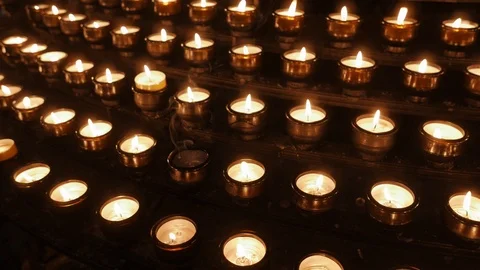 Candles burning Video stock 111501689
