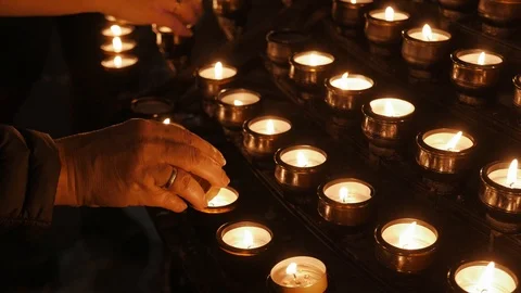 Candles burning Stock Footage 111502190