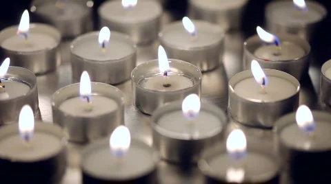 Candles camera moving left  Stock Footage 818081
