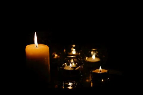 Candles - candle light Stock Photos