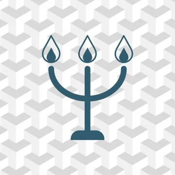 Candles on a candlestick icon, vector illustration. Flat design style Stockillustratie