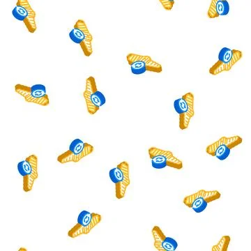 Candles car engine isometric icon seamless pattern 스톡 일러스트