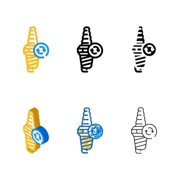 Candles car engine types color icon vector 스톡 일러스트