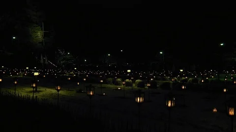 Candles at the cemetary, 4K Video stock 83271571