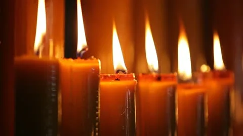 Candles in a Chinese temple 库存影片 21242406