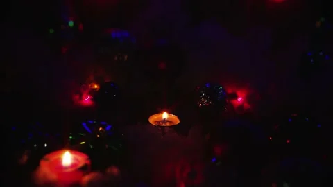 Candles with christmas background 動画素材 143395260