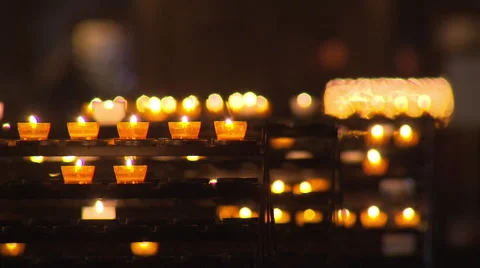 Candles in a church Stock Footage 59184916