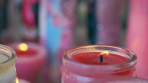 Candles in the church 스톡 동영상 150286067