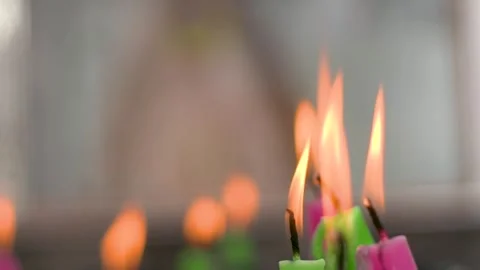 Candles at the church Stock Footage 240920291