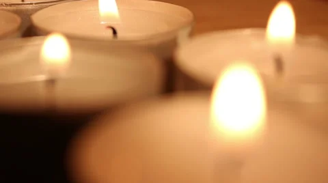 Candles close-up shot Stock-Footage 46081931
