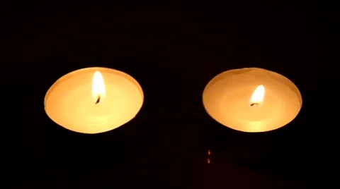 Candles in the dark background Stock Footage 686968