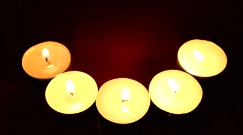 Candles in the dark background Stock Footage 686970
